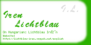 iren lichtblau business card